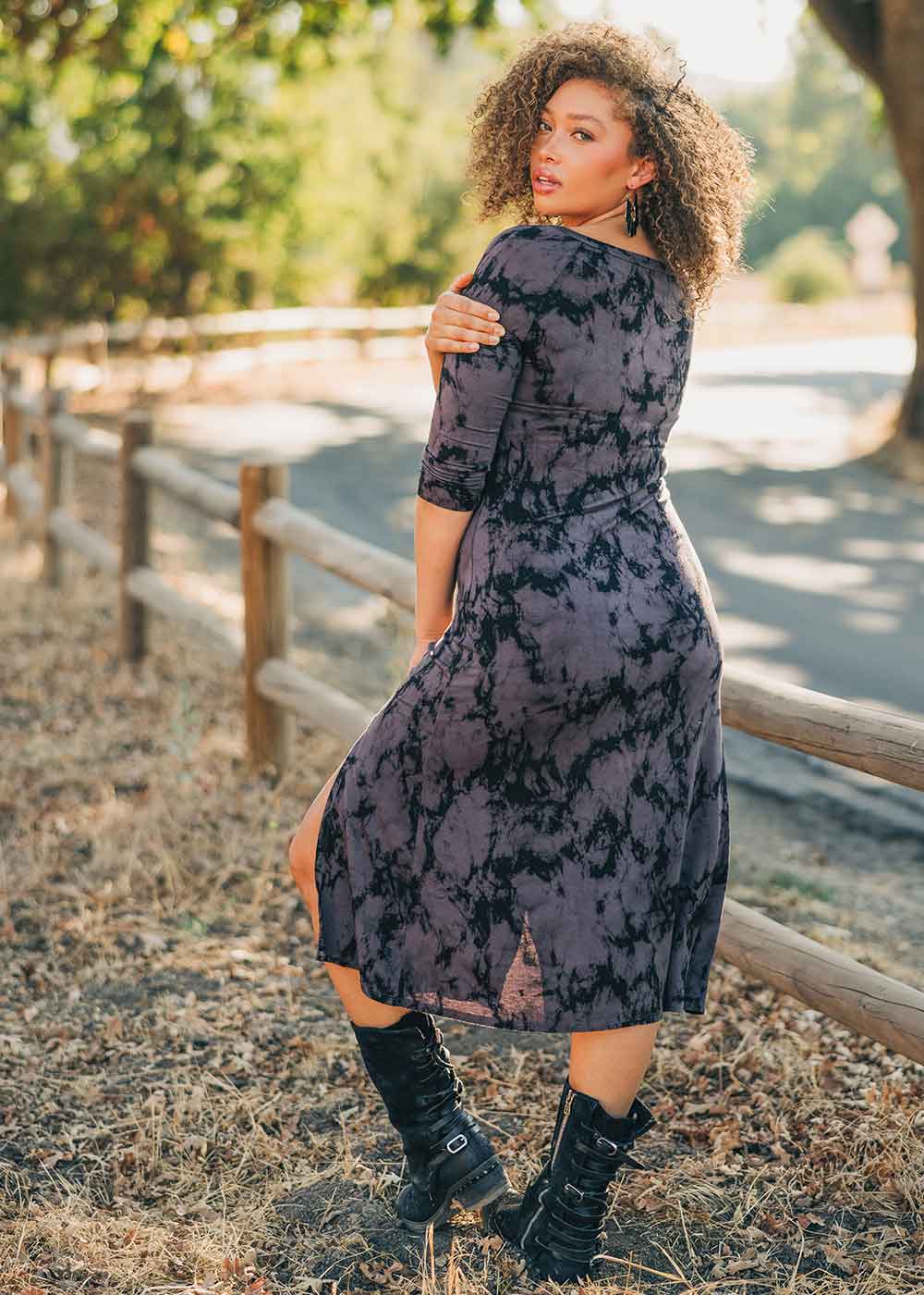 Daphne Dress in HEMP Tie-Dye - Image 6