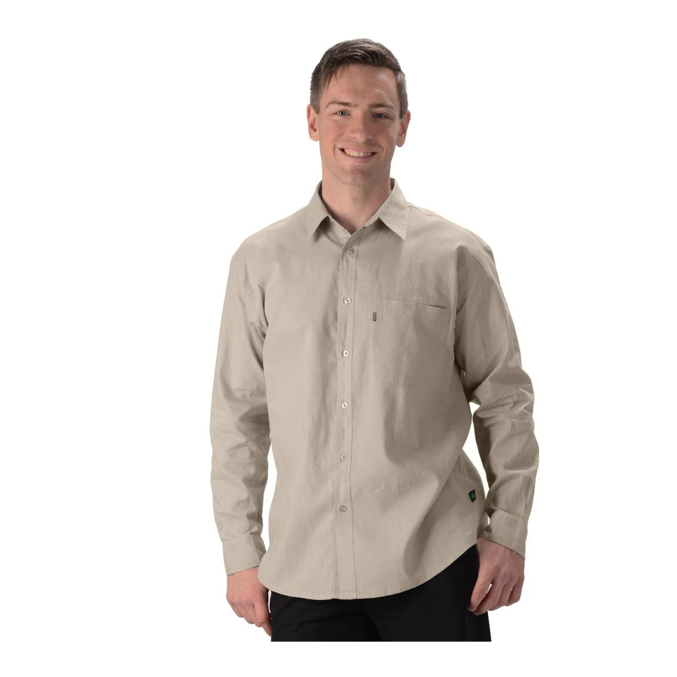 Hemp O/C Long Sleeve Dress Shirt - Image 5