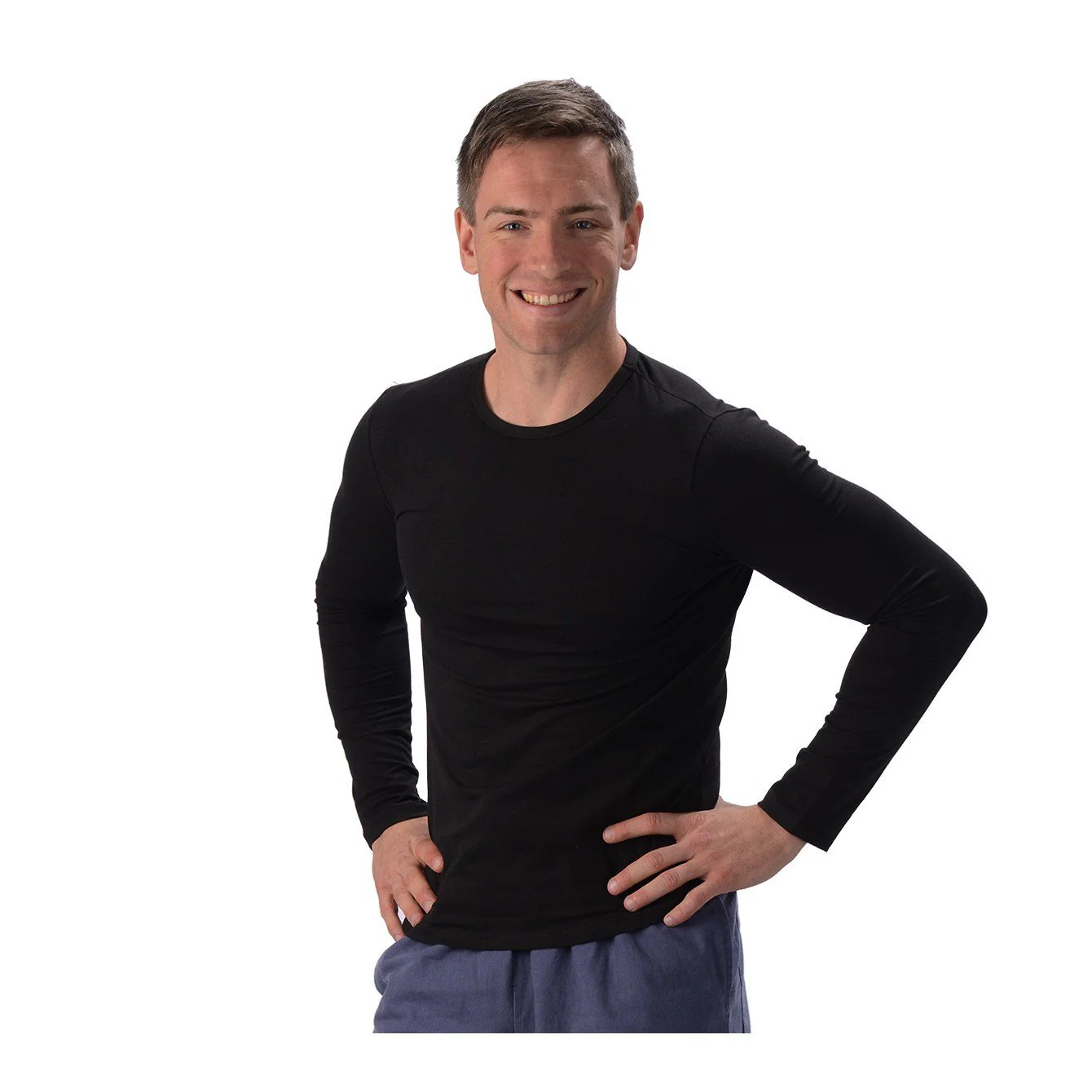 Men's Bamboo Fitted Long Sleeve Top - Image 3