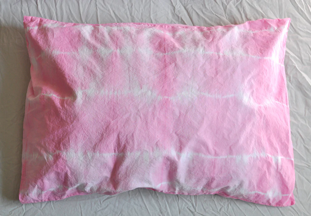 Pastel Pink Shibori Tie-dye Cotton Duvet Bedding Set - Image 3