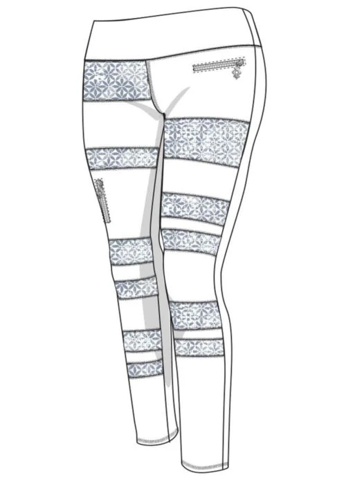 Sinner Leggings in Bamboo & Organic Cotton (BATIK) Print - Image 9